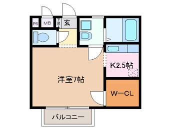 間取図 四日市あすなろう鉄道内部線/日永駅 徒歩17分 1階 築18年