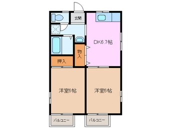 間取図 近鉄名古屋線/北楠駅 徒歩7分 1階 築28年