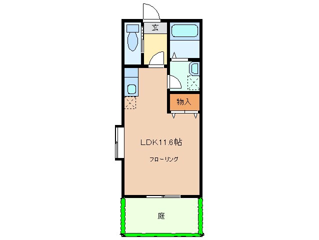 間取り図 近鉄湯の山線/伊勢松本駅 徒歩9分 1階 築25年