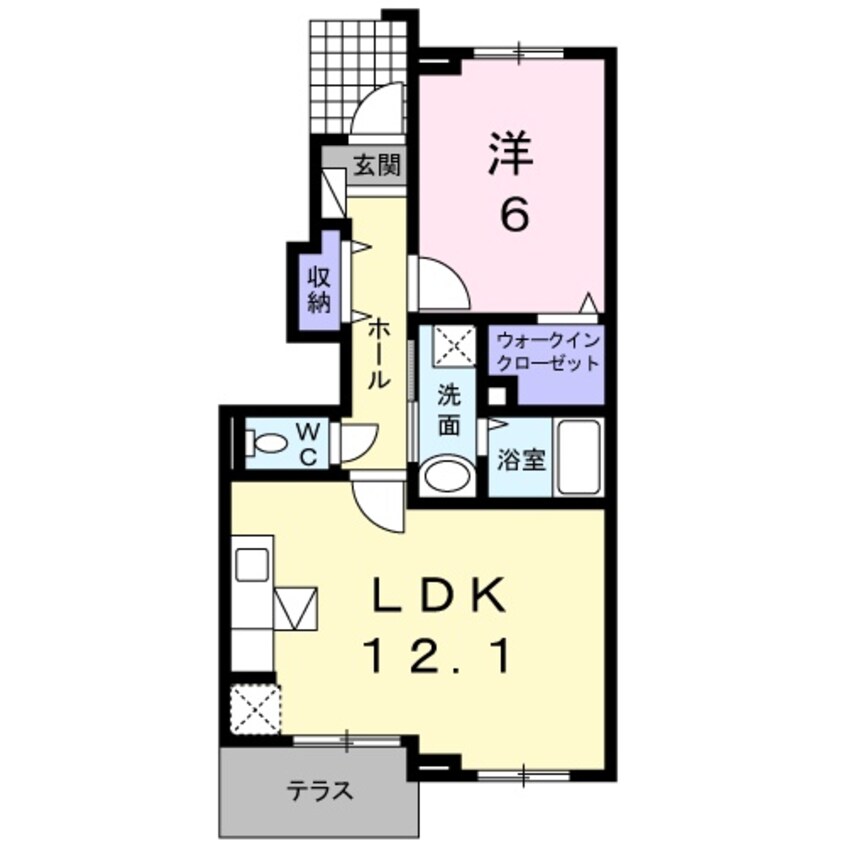 間取図 四日市あすなろう鉄道内部線/内部駅 徒歩15分 1階 築12年