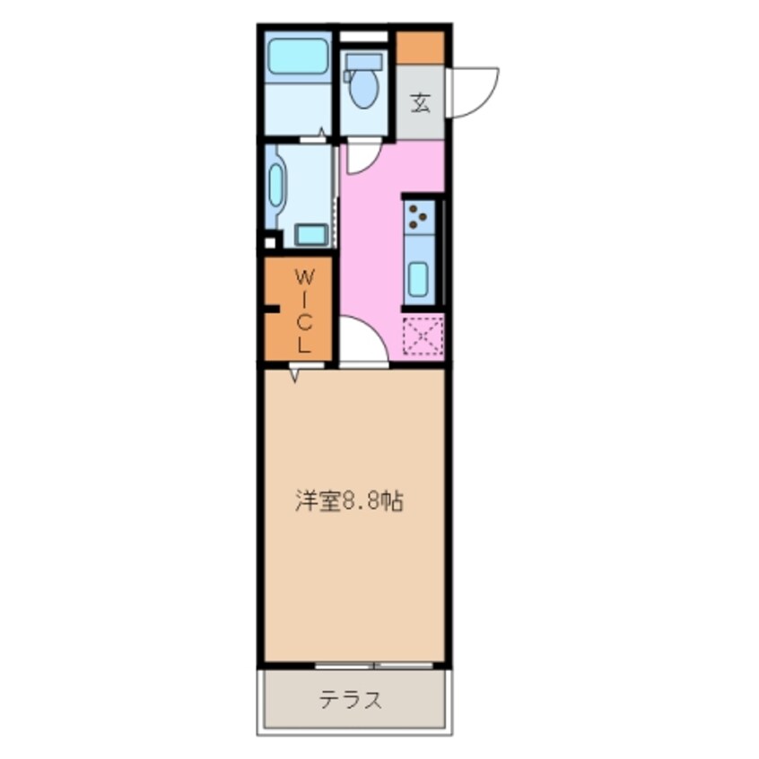 間取図 近鉄名古屋線/新正駅 徒歩13分 2階 築6年