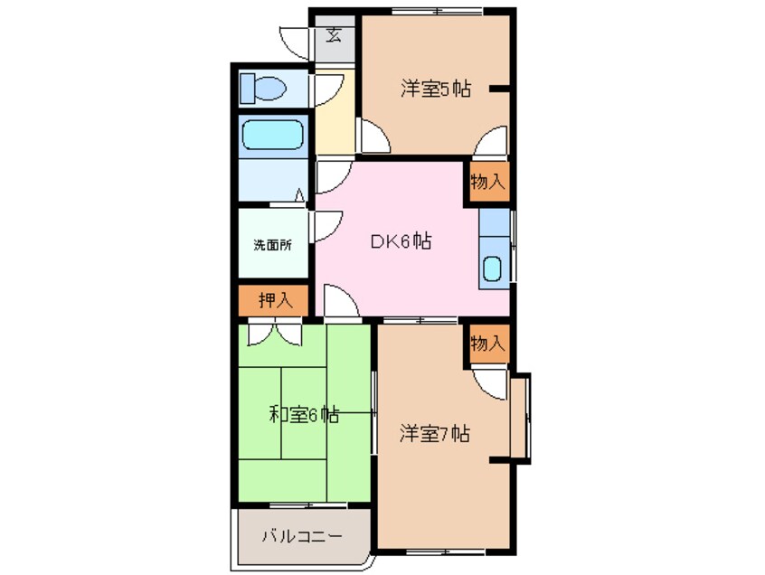 間取図 四日市あすなろう鉄道内部線/内部駅 徒歩25分 1階 築25年