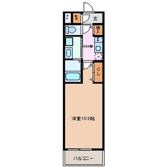 間取図 近鉄名古屋線/北楠駅 徒歩13分 3階 築15年