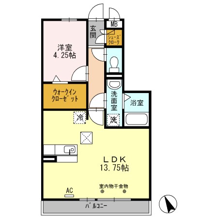 間取り図 四日市あすなろう鉄道内部線/赤堀駅 徒歩8分 1階 築13年