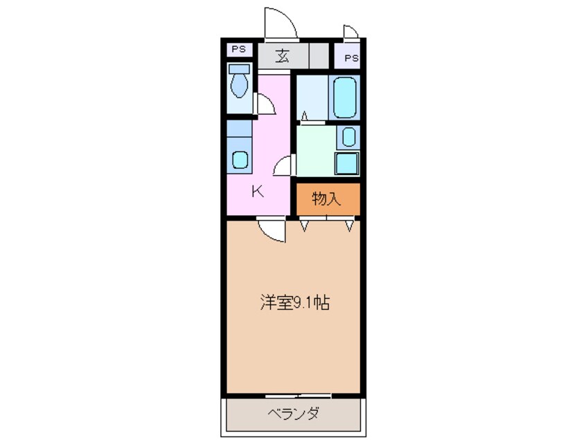 間取図 近鉄名古屋線/北楠駅 徒歩7分 4階 築16年