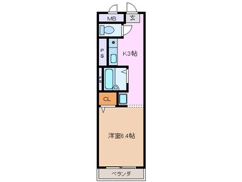 間取図 四日市あすなろう鉄道内部線/南日永駅 徒歩15分 3階 築28年