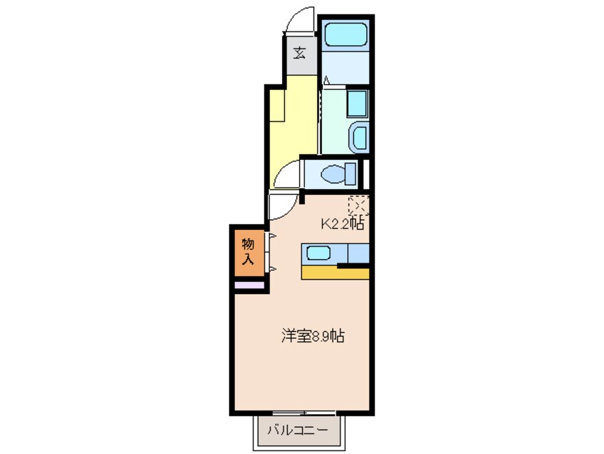 間取図 四日市あすなろう鉄道内部線/内部駅 徒歩7分 1階 築16年