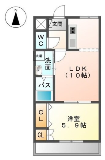 間取図 四日市あすなろう鉄道内部線/内部駅 徒歩37分 1階 築23年