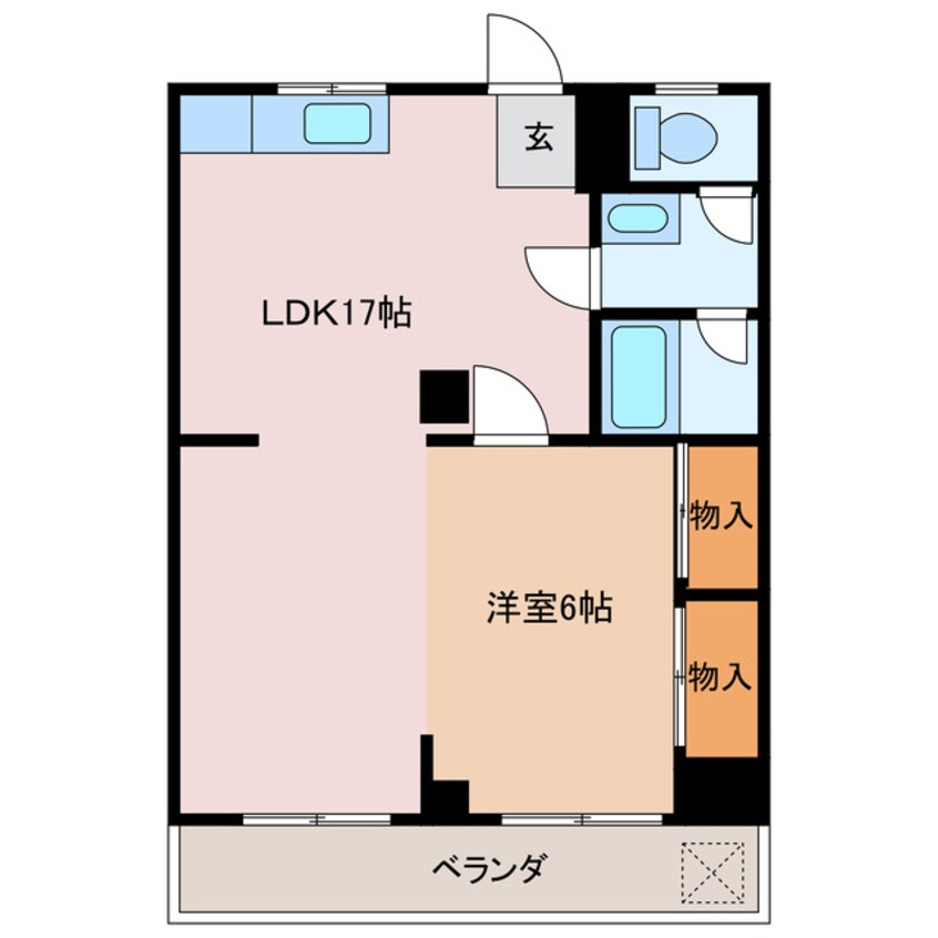 間取図 近鉄名古屋線/近鉄四日市駅 徒歩8分 4階 築47年