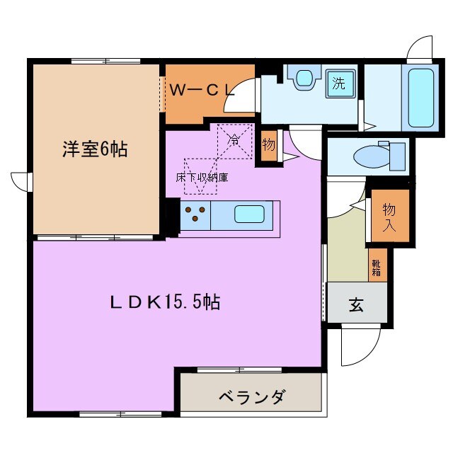 間取り図 四日市あすなろう鉄道内部線/日永駅 徒歩10分 1階 築4年