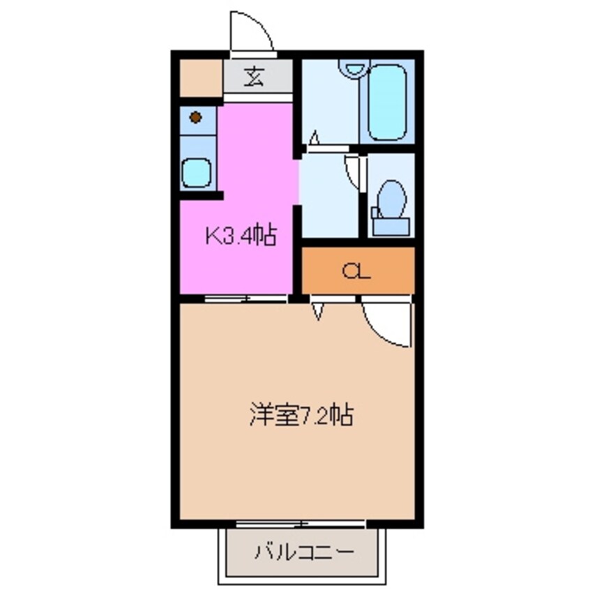 間取図 近鉄湯の山線/菰野駅 徒歩9分 1階 築27年