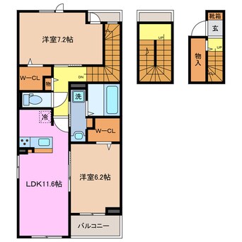 間取図 四日市あすなろう鉄道内部線/南日永駅 徒歩4分 3階 建築中