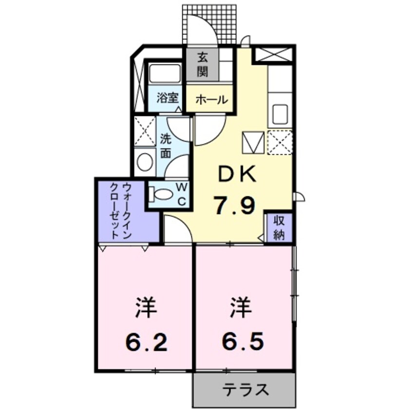 間取図 ＣＡＳＡ・ＰＡＴＩＯ　A棟