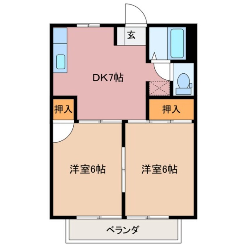 間取図 メゾン二見A棟