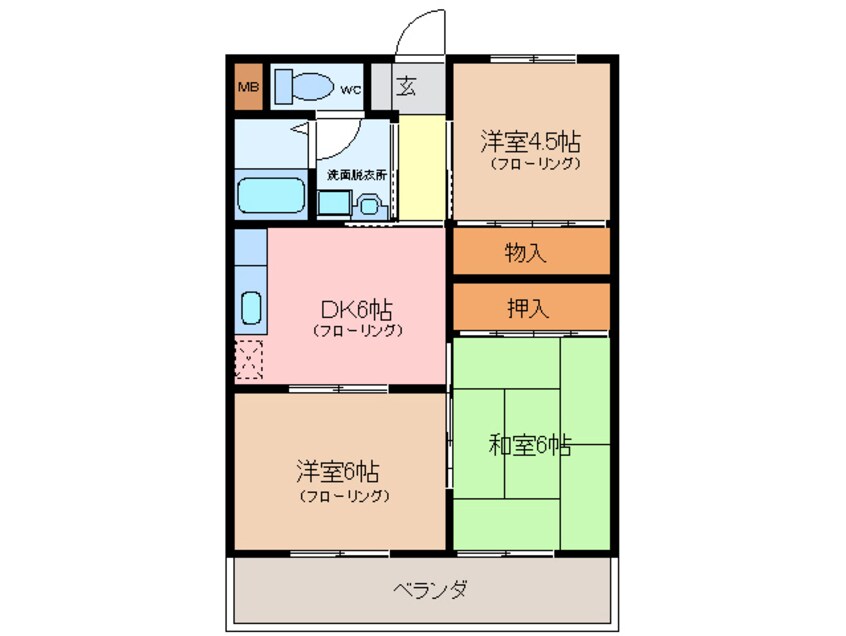 間取図 アベニールＡ