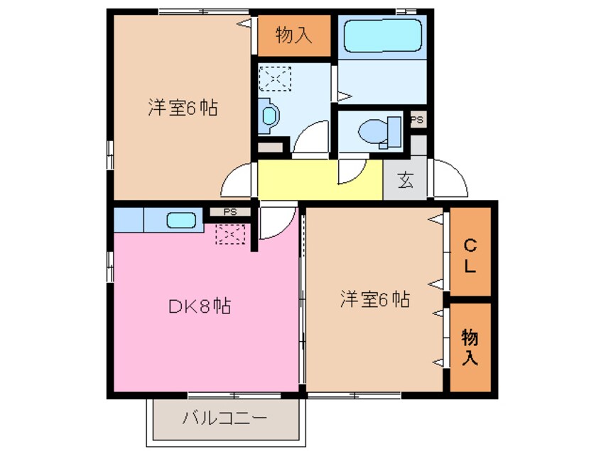 間取図 リビングタウンいせ　Ｆ