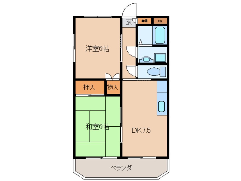 間取図 コーポアイリス