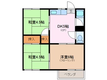 間取図 コーポそよかぜＡ棟