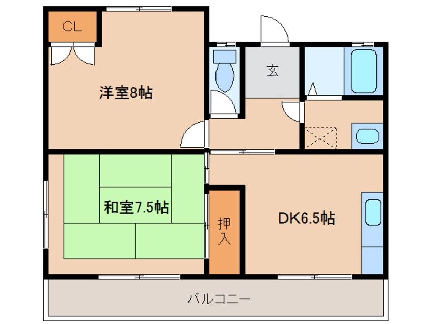 間取図 アベニュー小田