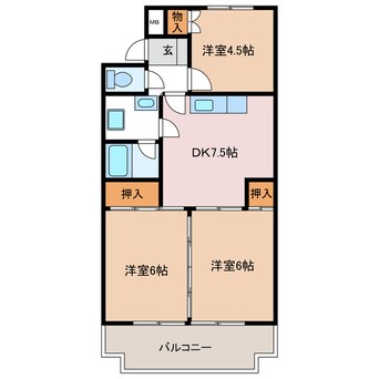 間取図 グリーンハイツ倉田山