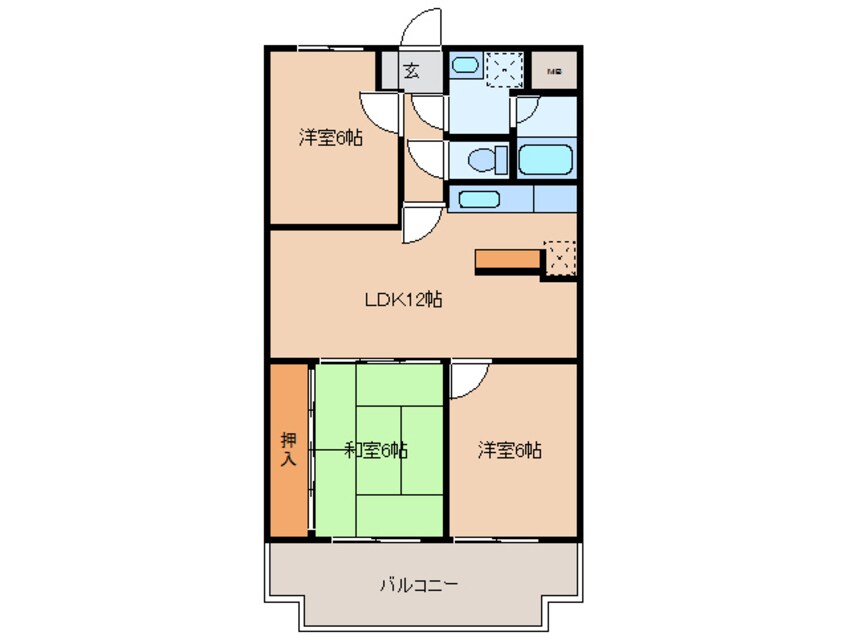 間取図 エスペランサ磯部