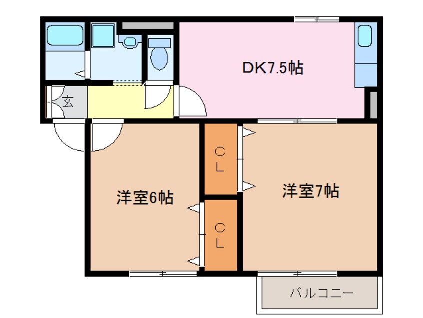 間取図 トゥール ダルジャン　Ａ