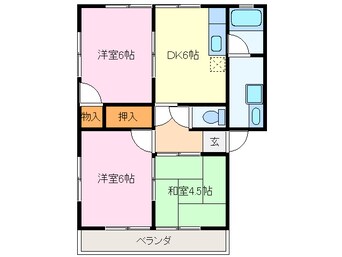 間取図 コーポ明野