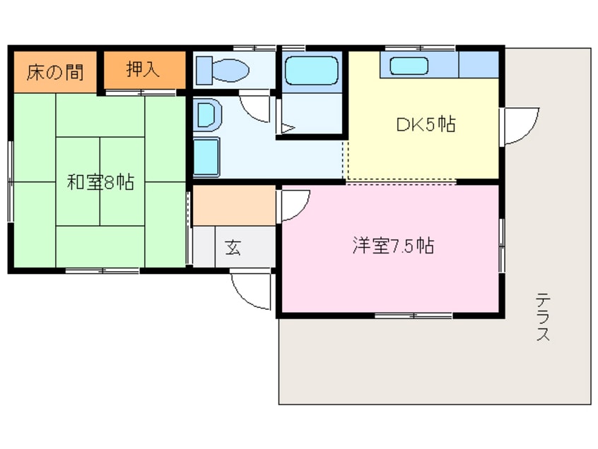 間取図 宇治浦田貸家