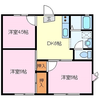 間取図 ホワイトハイツ宮古