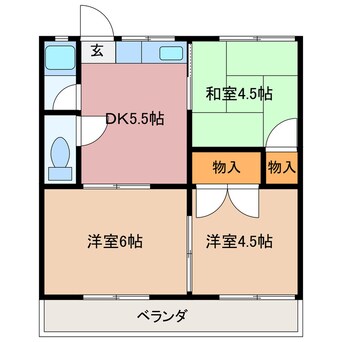 間取図 コーポさつき