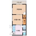 岡電荘の間取図