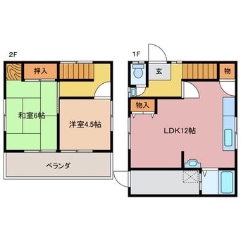 間取図 西村貸家１（岩渕）