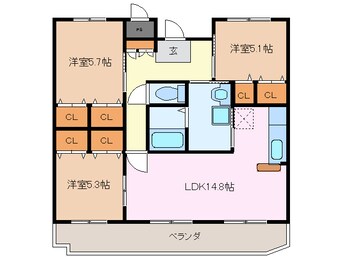 間取図 常磐町Ms