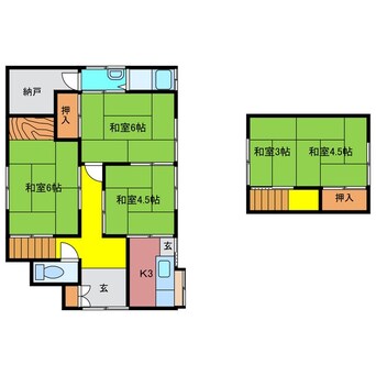 間取図 古市町K様貸家