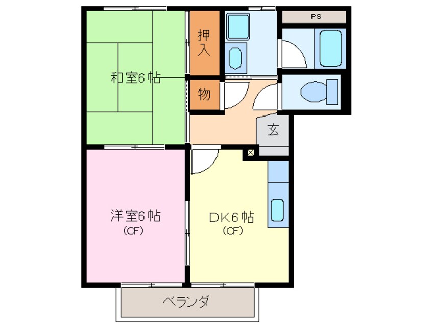 間取図 サンフォレストA