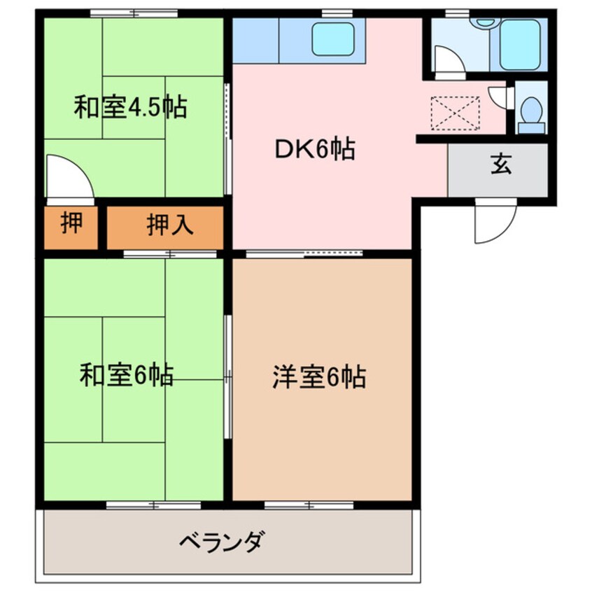 間取図 コーポ上久保