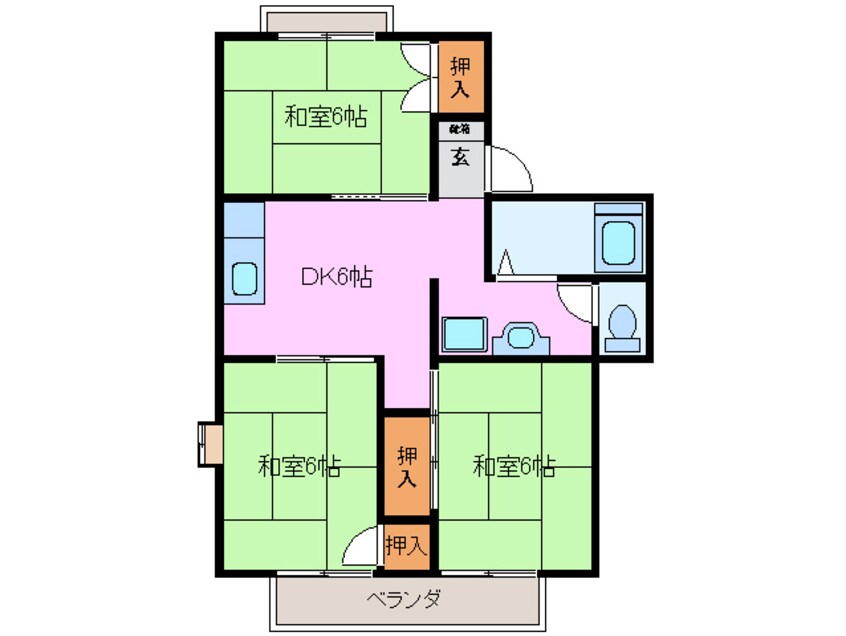 間取図 サエキハイツ