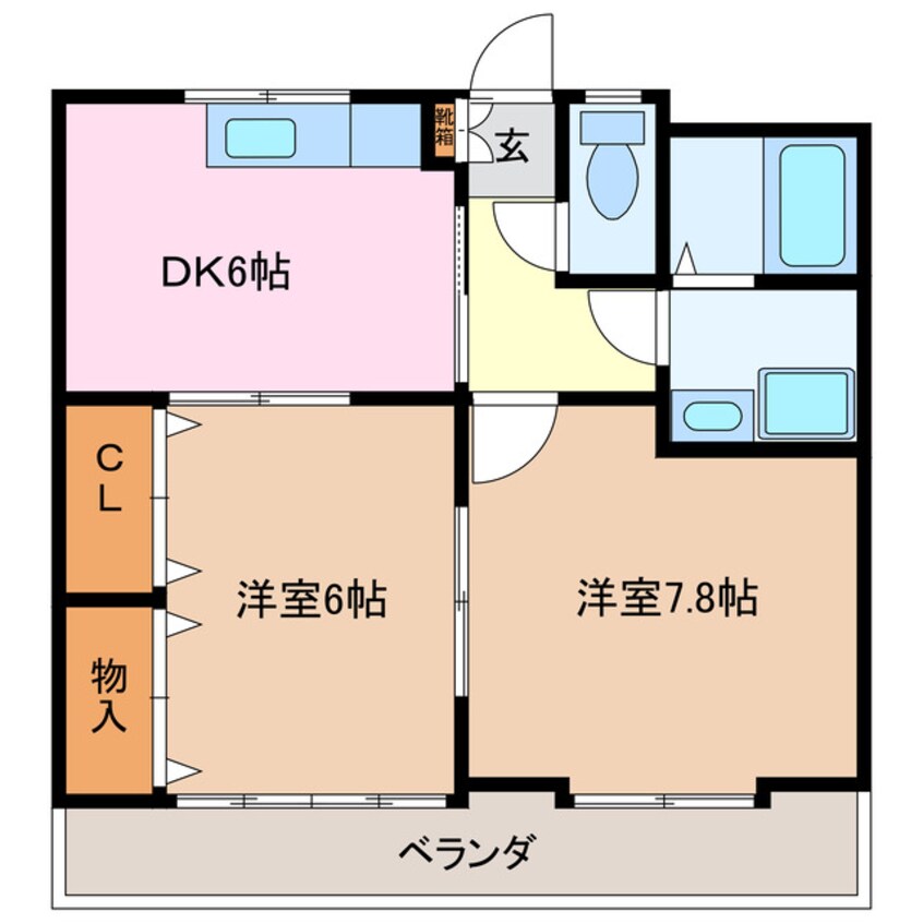 間取図 カスターニャ神久