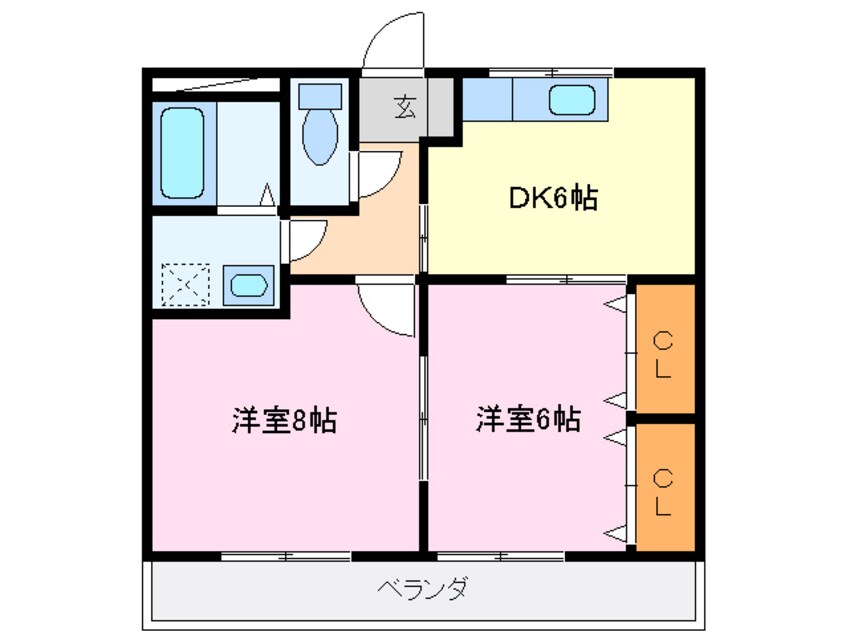 間取図 カスターニャ神久