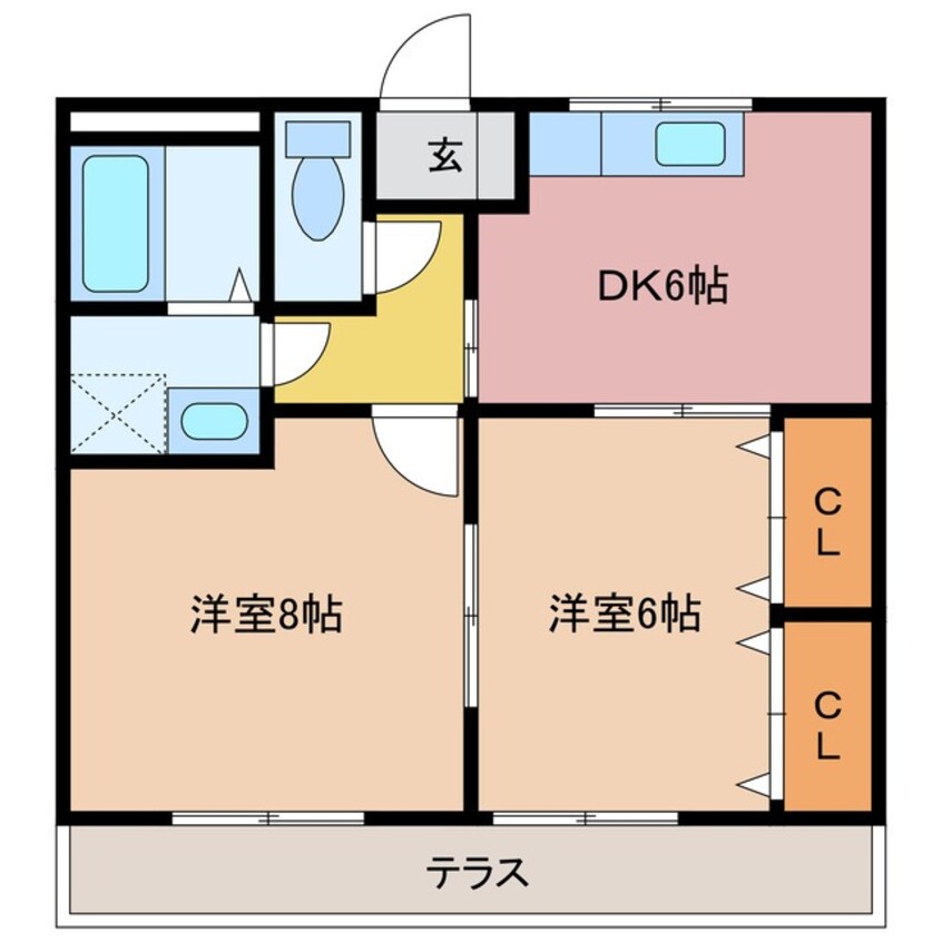 間取図 カスターニャ神久