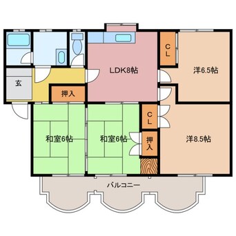 間取図 第２シャトーナツヤマ