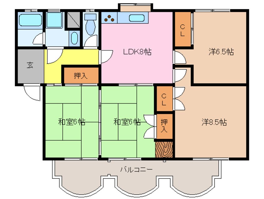 間取図 第２シャトーナツヤマ