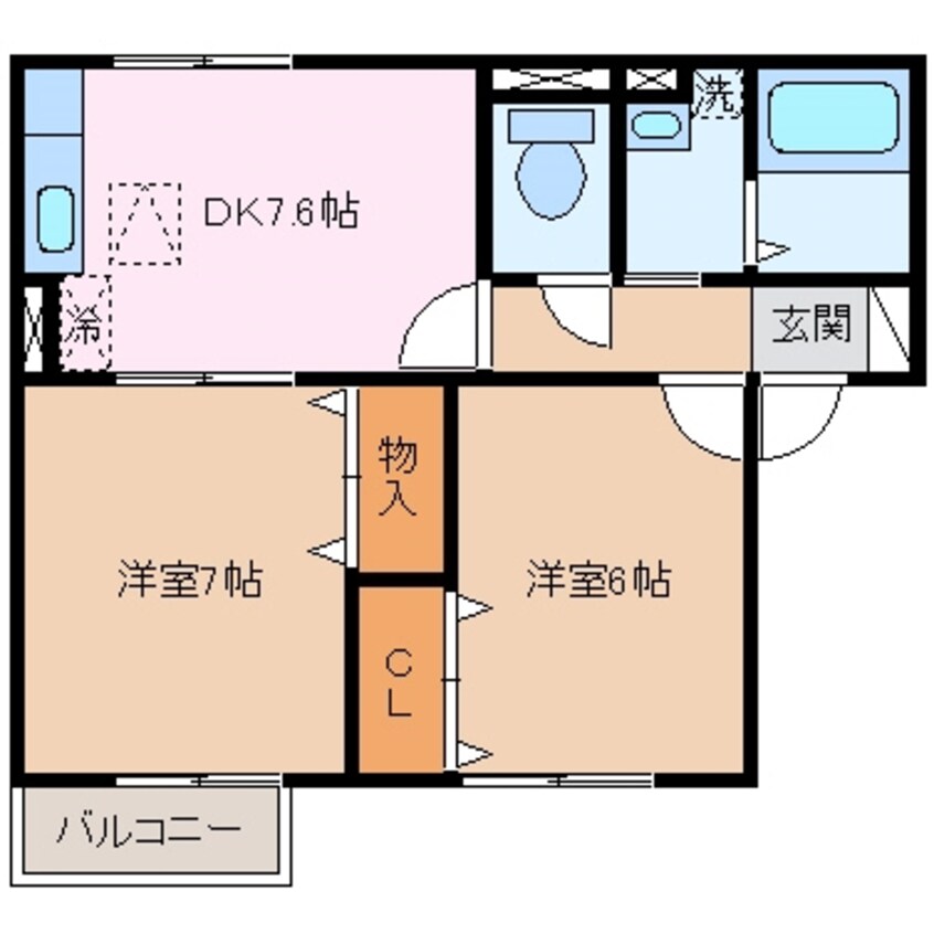 間取図 トゥール ダルジャン　Ａ