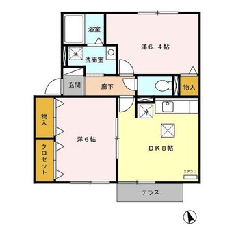 間取図 トゥール ダルジャン　Ｂ