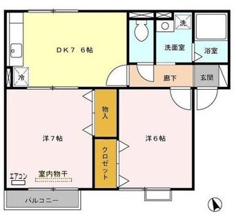 間取図 トゥール ダルジャン　Ａ