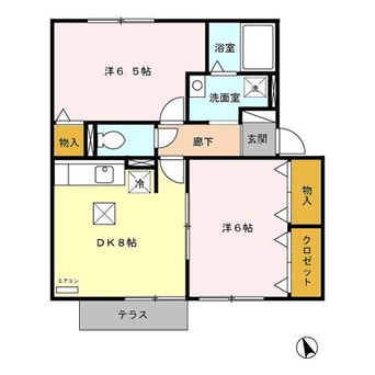 間取図 トゥール ダルジャン　Ｂ