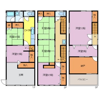 間取図 二見町茶屋T様貸家