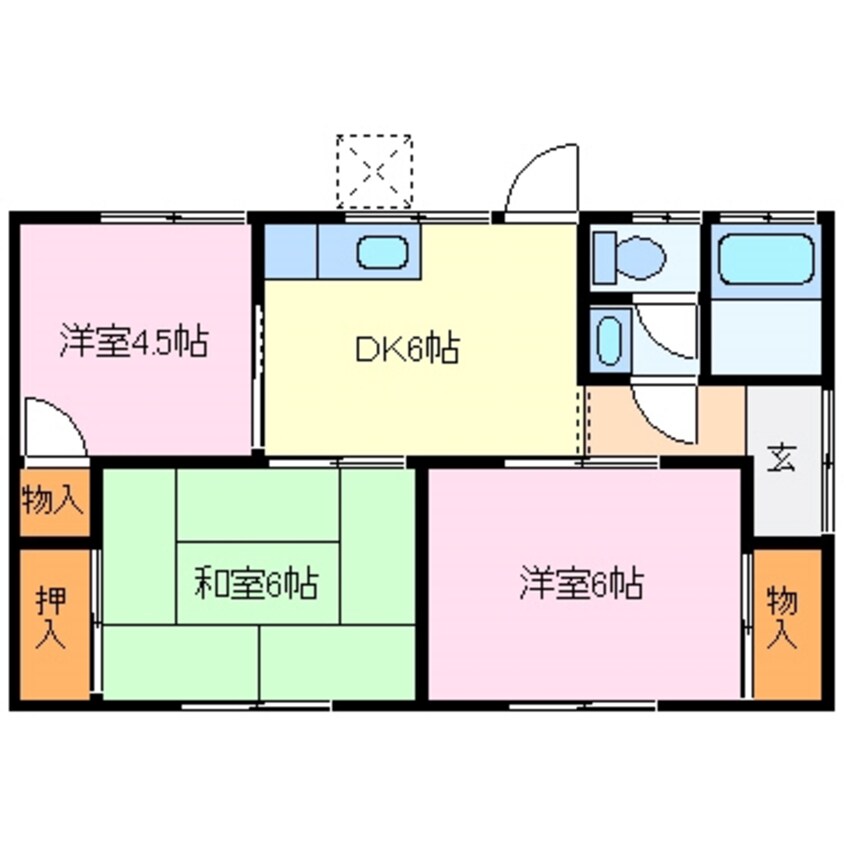 間取図 ハイツ千代屋（貸家）108