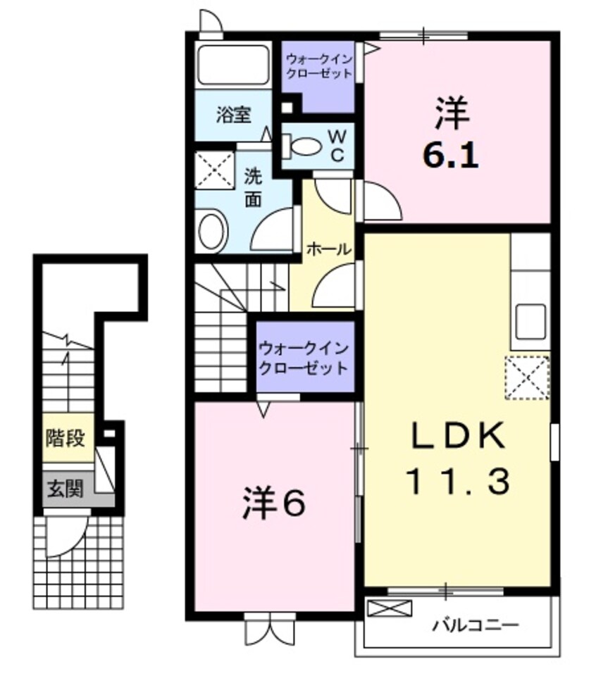 間取図 カーサ・フィオーレⅢ