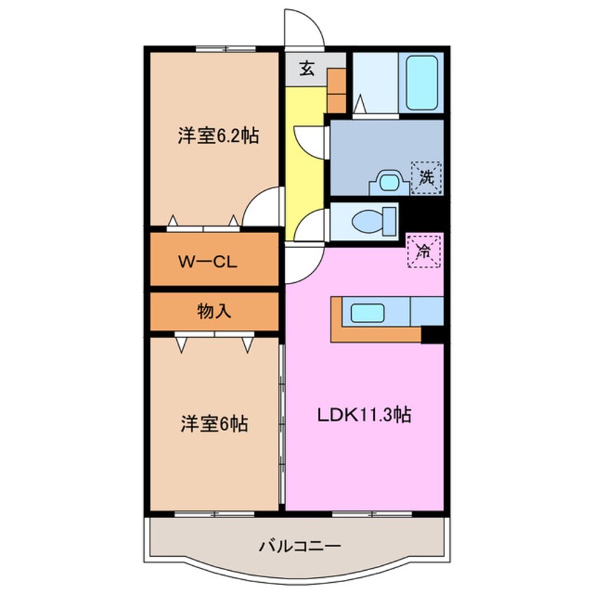 間取図 シャトーウエスト　Ａ棟